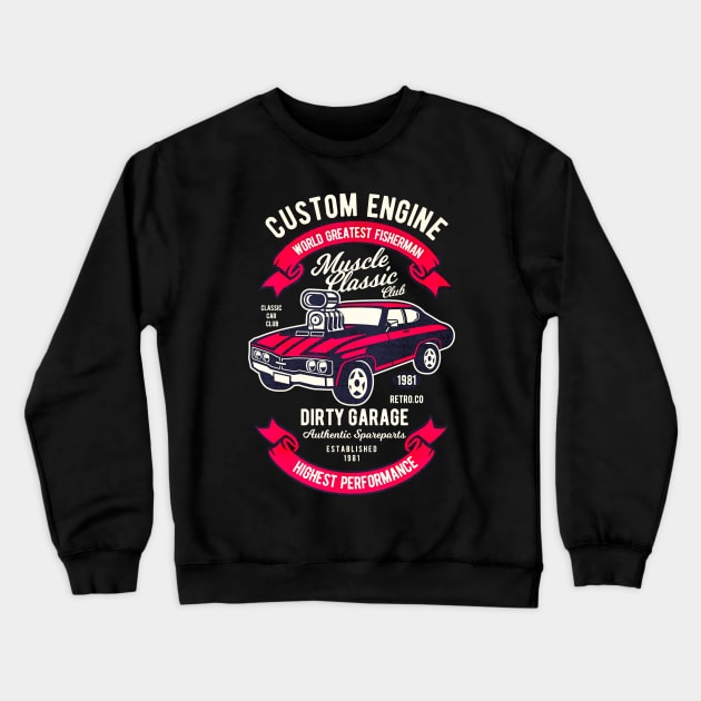 Muscle Classic Car Crewneck Sweatshirt by Tempe Gaul